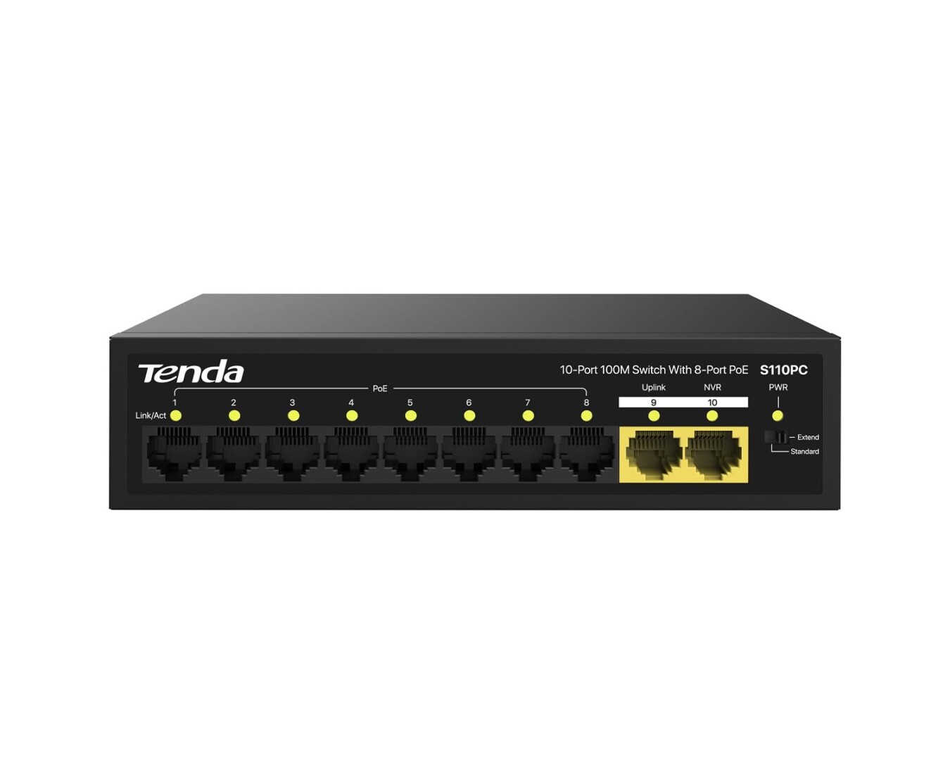 Tenda S110PC – Switch PoE 10 Cổng 100Mbps với 8 Cổng PoE