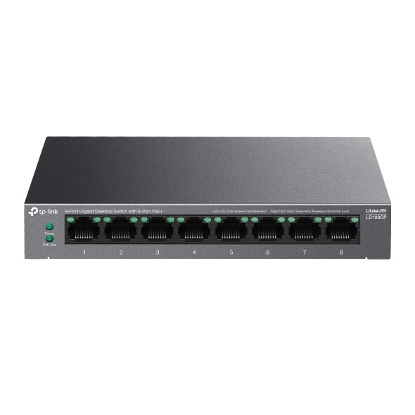 Tp-Link LS108GP Switch Để Bàn Gigabit 8 Cổng với 8 Cổng PoE+