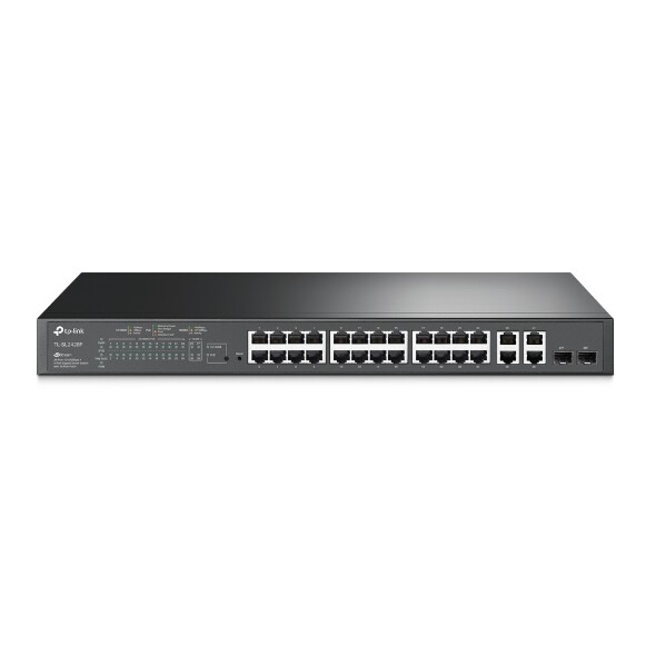 TL-SL2428P JetStream 24 cổng 10/100Mbps + 4 cổng Gigabit Smart Switch với 24 cổng PoE+