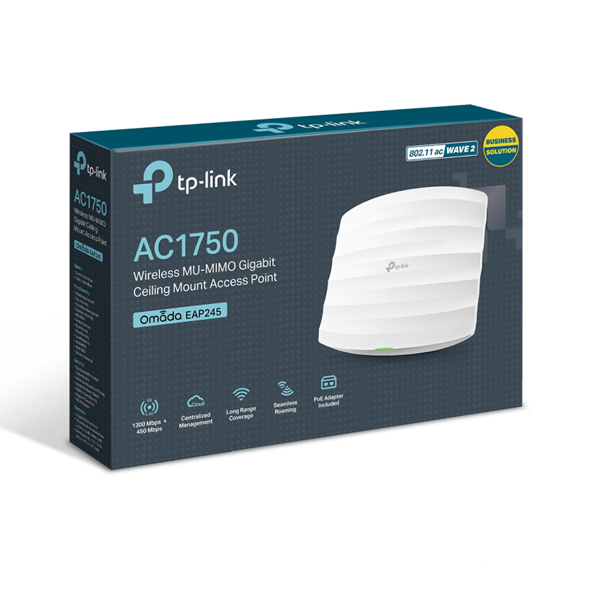 TP-Link EAP245 – Điểm Truy Cập Wi-Fi Gắn Trần Gigabit AC1750 MU-MIMO