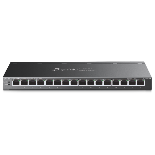 TP-Link TL-SG116P – Switch PoE+ Hiệu Suất Cao 16 Cổng Gigabit